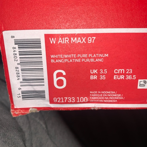 Air Max 97 - White/pure white platinum in size 6 - Picture 7 of 8